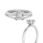 Load image into Gallery viewer, Lab Diamond Thin Band Halo Engagement Ring 14K Gold
