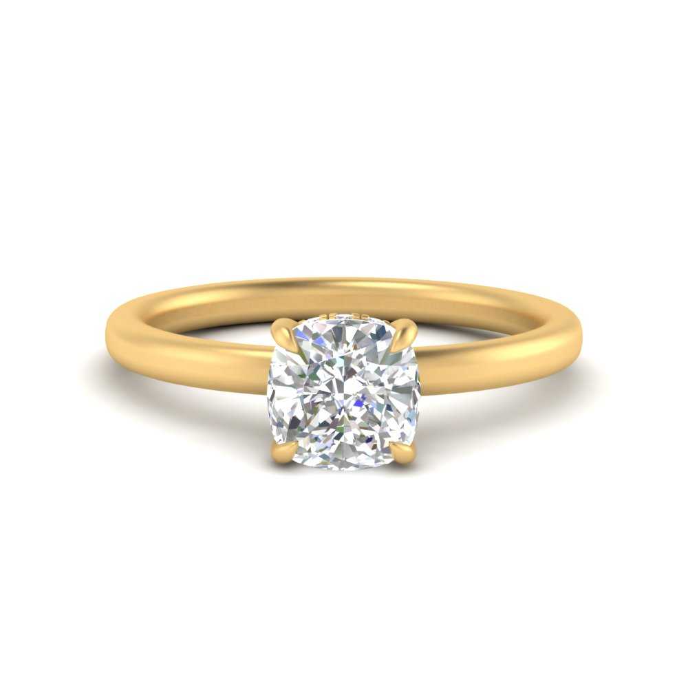 Lab Diamond Thin Band Halo Engagement Ring 14K Gold