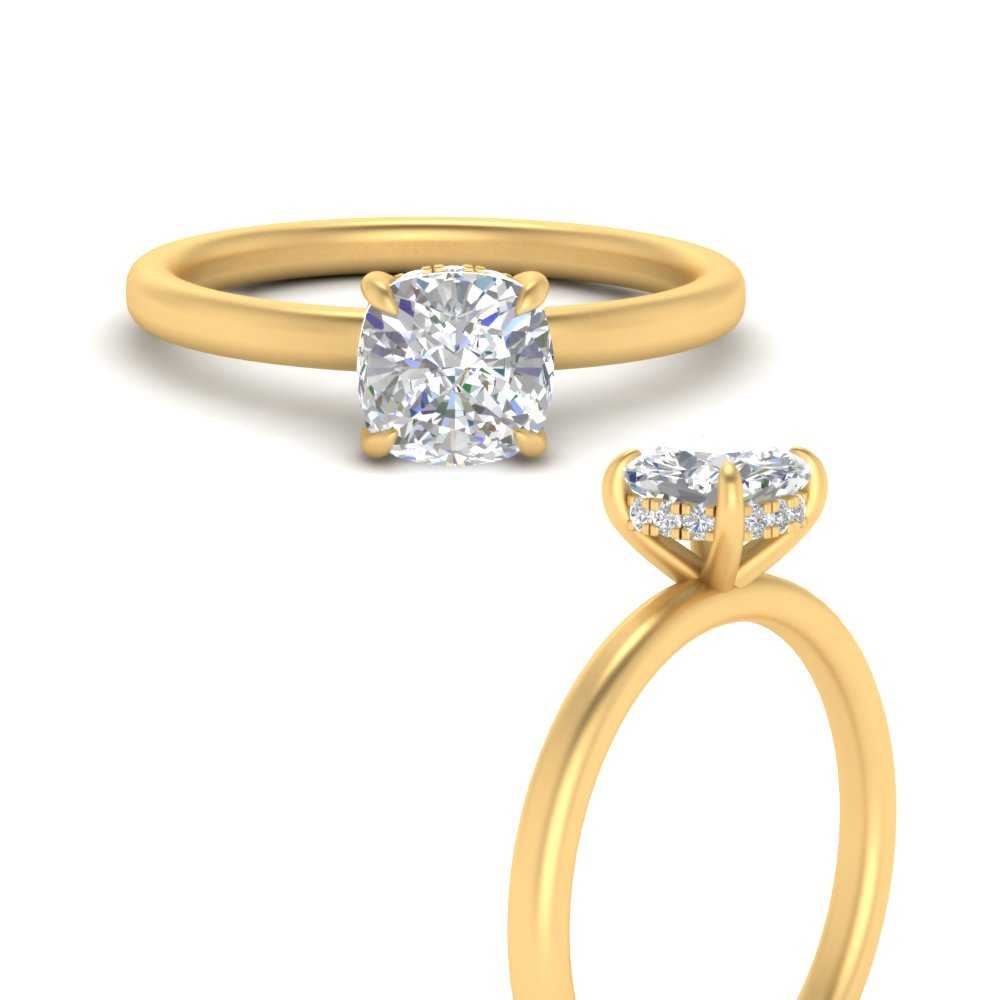 Lab Diamond Thin Band Halo Engagement Ring 14K Gold