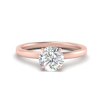 Load image into Gallery viewer, Thin Gold Band Lab Diamond Halo Engagement Ring 14K Gold
