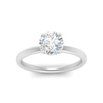 Load image into Gallery viewer, Thin Gold Band Lab Diamond Halo Engagement Ring 14K Gold
