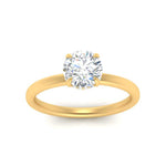 Load image into Gallery viewer, Thin Gold Band Lab Diamond Halo Engagement Ring 14K Gold
