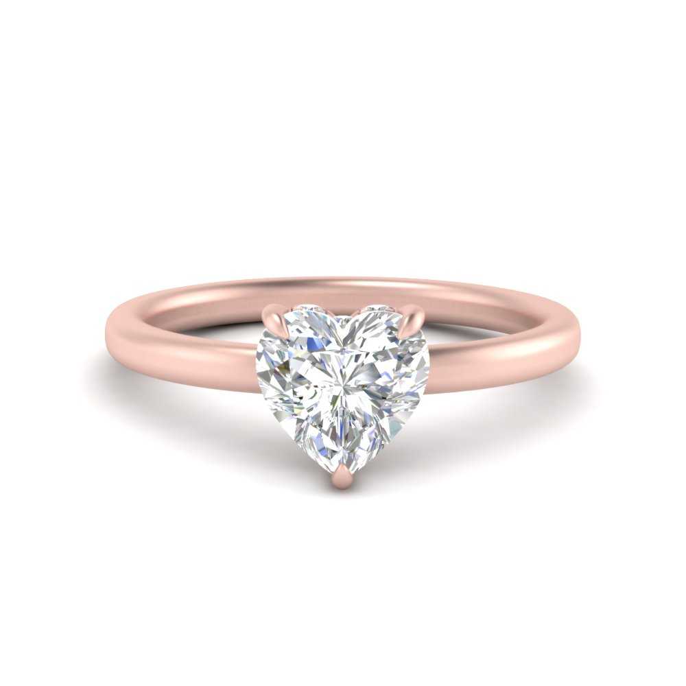 Lab Diamond Thin Band Halo Engagement Ring 14K Gold