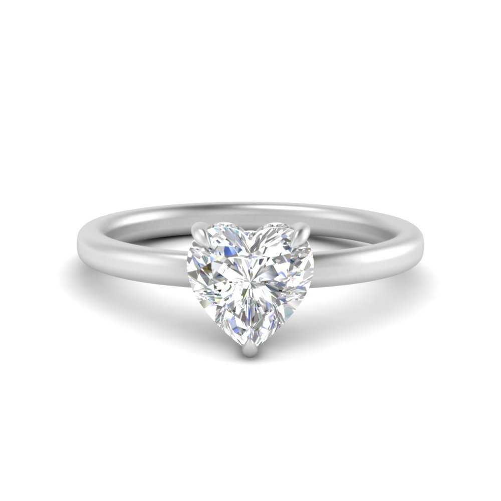 Lab Diamond Thin Band Halo Engagement Ring 14K Gold