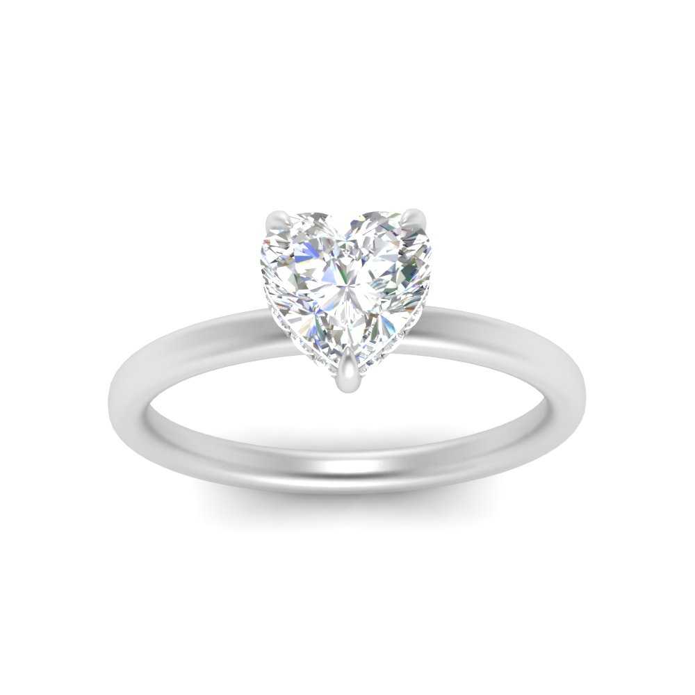 Lab Diamond Thin Band Halo Engagement Ring 14K Gold