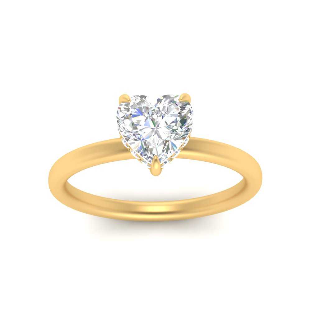 Lab Diamond Thin Band Halo Engagement Ring 14K Gold