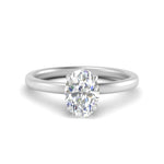 Load image into Gallery viewer, Thin Gold Band Lab Diamond Halo Engagement Ring 14K Gold
