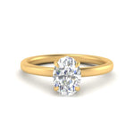 Load image into Gallery viewer, Thin Gold Band Lab Diamond Halo Engagement Ring 14K Gold
