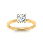 Load image into Gallery viewer, Thin Gold Band Lab Diamond Halo Engagement Ring 14K Gold
