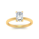 Load image into Gallery viewer, Thin Gold Band Lab Diamond Halo Engagement Ring 14K Gold
