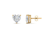 Load image into Gallery viewer, 1/2 To 4 Carat Heart Shaped Lab Created Diamond Stud Earring 14K Gold
