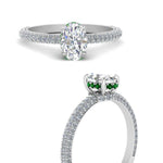 Load image into Gallery viewer, 3 Carat Oval Lab Diamond Three Row Engagement Ring
