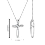 Load image into Gallery viewer, 1/4 Carat Twisted Cross Pendant With Lab Diamond
