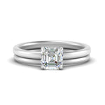 Load image into Gallery viewer, 0.50 To 5 Carat Lab Diamond Delicate Thin Setting Hidden Halo Bridal Set 14K Gold
