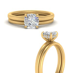 Load image into Gallery viewer, 0.50 To 5 Carat Lab Diamond Delicate Thin Setting Hidden Halo Bridal Set 14K Gold
