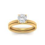 Load image into Gallery viewer, 0.50 To 5 Carat Lab Diamond Delicate Thin Setting Hidden Halo Bridal Set 14K Gold
