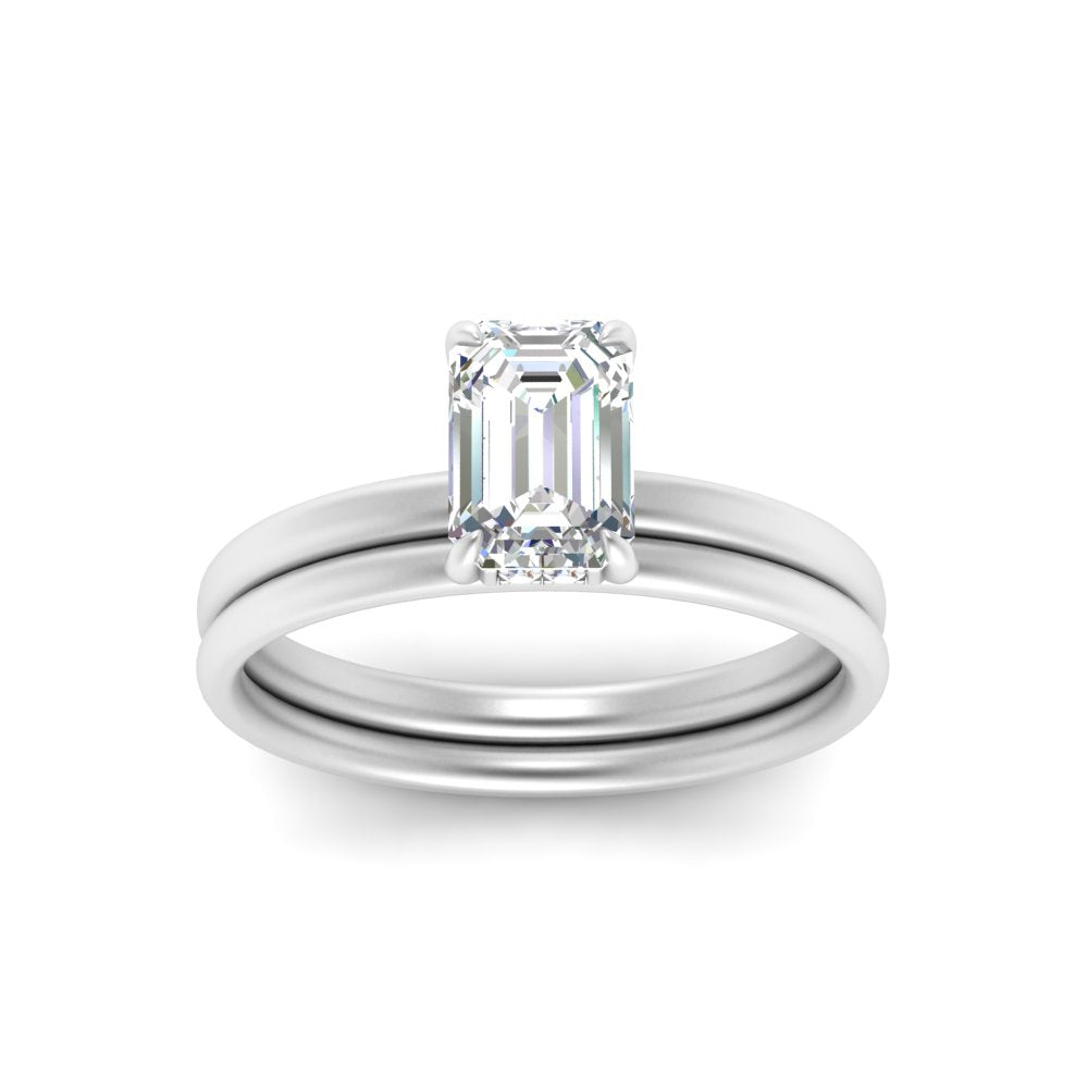 IGI Certified 1/2 - 5 Carat Lab Grown Diamond Hidden Halo Petite Women Engagement Ring 14K Gold