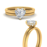 Load image into Gallery viewer, 0.50 To 5 Carat Lab Diamond Delicate Thin Setting Hidden Halo Bridal Set 14K Gold
