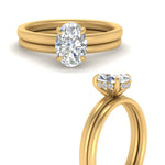 Load image into Gallery viewer, 0.50 To 5 Carat Delicate Thin Setting Hidden Lab Halo Bridal Set 14K Gold
