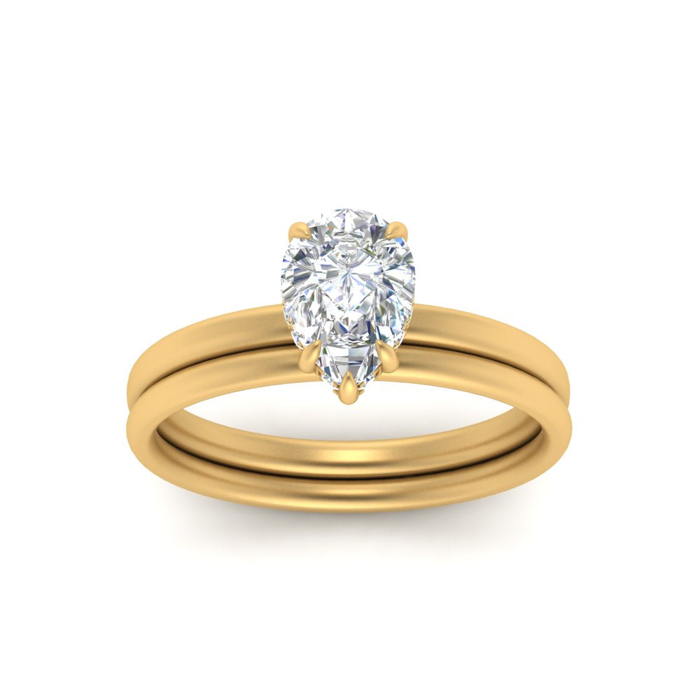 IGI Certified 1/2 - 5 Carat Lab Grown Diamond Hidden Halo Petite Women Engagement Ring 14K Gold