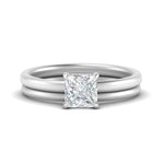 Load image into Gallery viewer, 0.50 To 5 Carat Delicate Thin Setting Hidden Lab Halo Bridal Set 14K Gold
