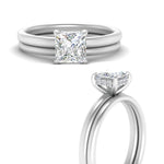 Load image into Gallery viewer, 0.50 To 5 Carat Delicate Thin Setting Hidden Lab Halo Bridal Set 14K Gold
