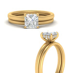 Load image into Gallery viewer, 0.50 To 5 Carat Delicate Thin Setting Hidden Lab Halo Bridal Set 14K Gold
