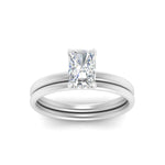 Load image into Gallery viewer, 0.50 To 5 Carat Delicate Thin Setting Hidden Lab Halo Bridal Set 14K Gold
