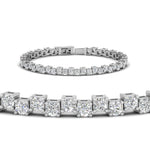 Load image into Gallery viewer, 5.20 Carat Zig Zag Tennis Lab Round Diamond Bracelet 14K Gold
