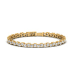 Load image into Gallery viewer, 5.20 Carat Zig Zag Tennis Lab Round Diamond Bracelet 14K Gold
